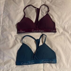 Bundle Calvin Klein Purple and Blue Bras Intimates Collection